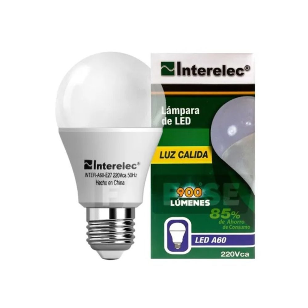 (1863) Lampara LED A60 9W CÁLIDA
